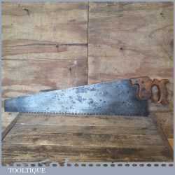 Antique 28" Hague-Clegg & Barton Saw 3 ½ TPI 1868-1875 Sharpened Rip