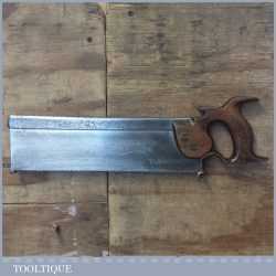 Scarce Antique James Howarth 12” Steel Back Tenon Saw 11 TPI - Fully Refurbished