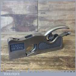Vintage Record No: 073 Adjustable Throat Shoulder Plane - Fully Refurbished