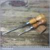 2 No: Vintage Cabinet Makers Beech Handled Screwdrivers - Fully Refurbished