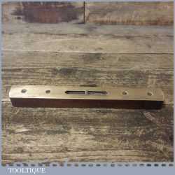 Vintage No: 1621 Hockley Abbey 8” beech Brass Spirit Level - Good Condition