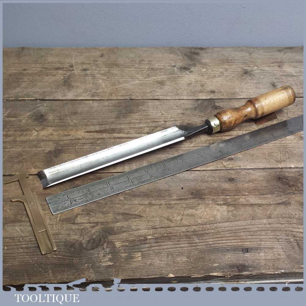 Vintage Forged Steel 1 1/8" Paring Gouge Chisel By JAMES HOWARTH