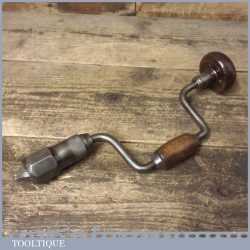 Vintage Carpenter’s Brace With Beech Handles 6" Swing Refurbished