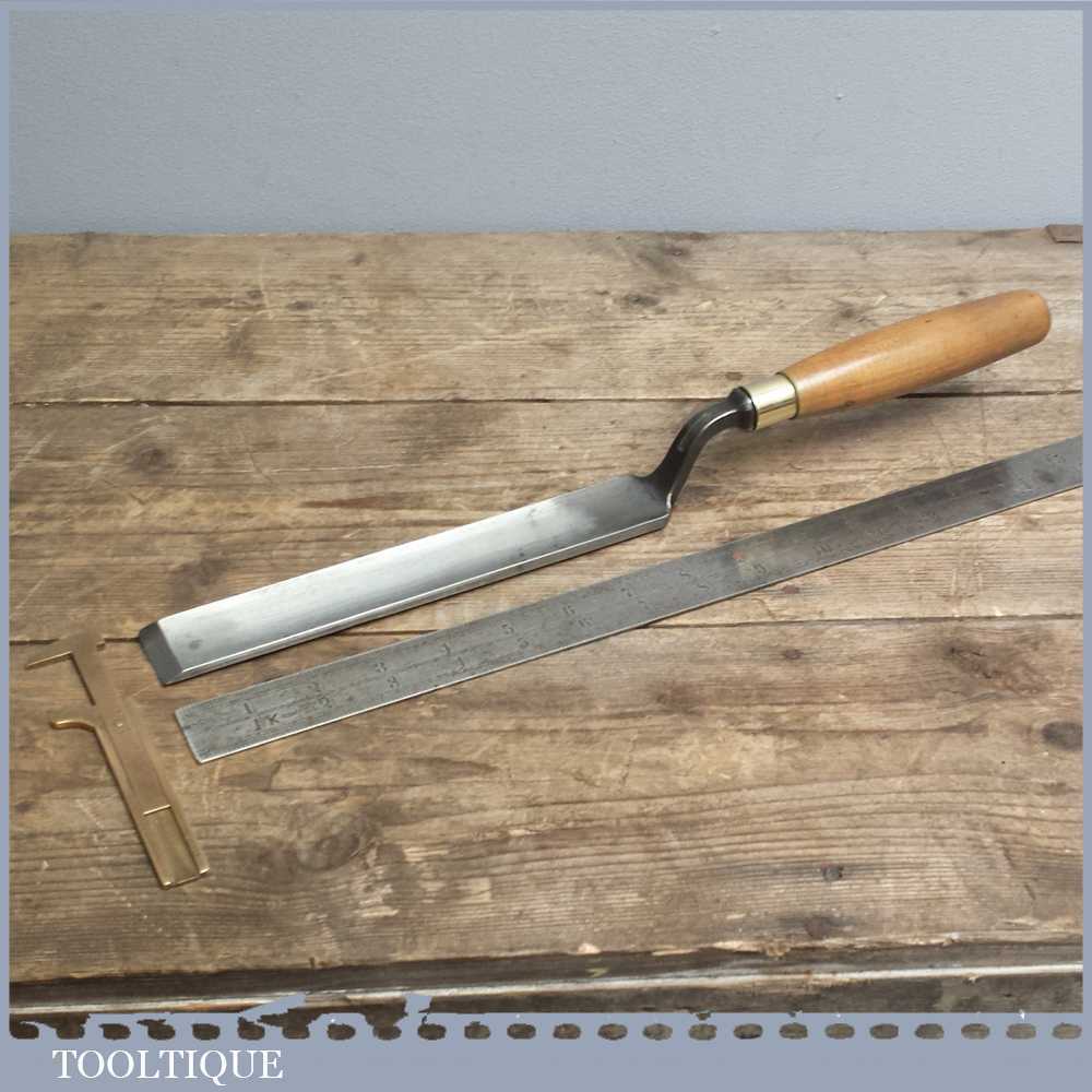 Vintage 1 1/4" Cranked Paring Gouge Chisel By MARPLES & SONS