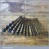 Scarce vintage Set 13 No: Gedge’s Pattern Screw Auger Bits Various Makers 7/16” – 1 3/6”