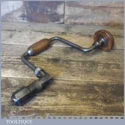 Vintage Carpenters Brace 12" Swing Beech Handles - Refurbished