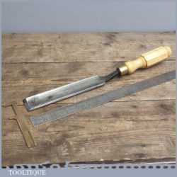 Vintage 1 1/2" Wide Cranked Paring Gouge Chisel By MARPLES & SONS