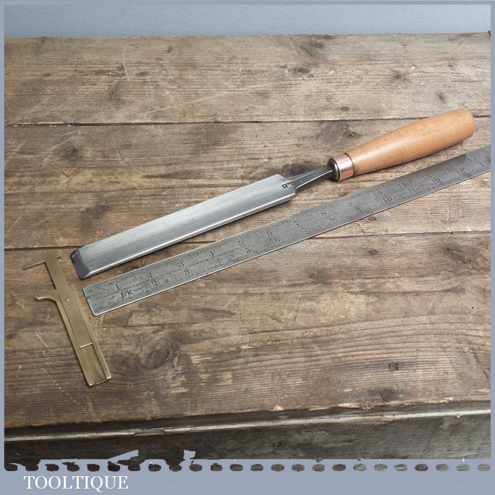 Vintage 1 1/4" Wide Paring Gouge Chisel By THOMAS IBBOTSON & SONS CO