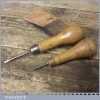 2 No: Vintage Bradawls With Boxwood Handles - Good Condition
