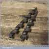 2 No: Heavy Duty Woodworking Auger Bits - Good Condition
