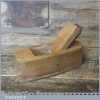 Vintage German 6” Beechwood Smoothing Block Plane - Good Condition