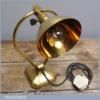 Vintage Art Deco Brass Desk Lamp - Geometric Shape Base
