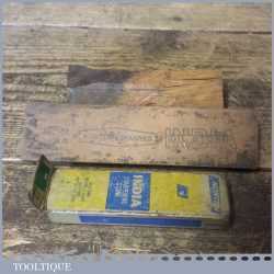 2 No: Vintage Norton India Oil Stones - Good Condition