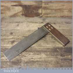 Vintage Carpenters 12” Rosewood Brass Try Square - Good Condition