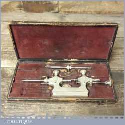 Vintage Boxed DLPP Swiss Watchmakers Nickel Plated Lathe - Good Condition