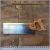 Vintage No: 120 W Tyzack Sons 12” Brass Back Tenon Saw 14 TPI - Sharpened