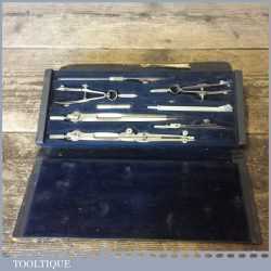 Vintage German Silver Technical Drawing Set In Case - Good Condition