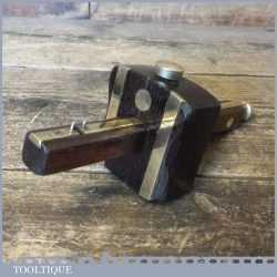 Vintage Rosewood And Brass Mortice Gauge With Screw Adjustment