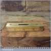 Vintage 4” Boxwood Brass Spirit Level Calibrated Inches - Good Condition