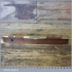 Vintage John Rabone & Sons 12” Rosewood Brass Boat Level - Good Condition