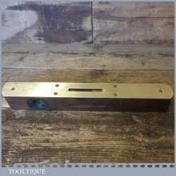Vintage W Marples & Sons 12” Mahogany Brass Spirit Level - Good Condition