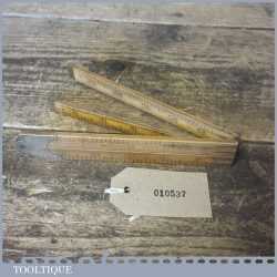Vintage E. Preston & Sons No: 3113 Boxwood Brass 2ft Four Fold Rule
