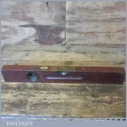Vintage Stanley Sweetheart USA No: 104 18” Mahogany Brass Spirit Level