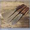 2 No: Vintage Scrapers Plus 1 No: Putty Knife Rosewood Handles - Good Condition
