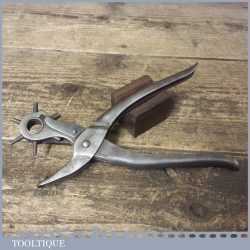 Vintage Leatherworking Rotating Hole Punch Pliers - Good Condition