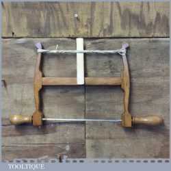 Vintage Beechwood Bow Saw 10” Blade In Good Condition