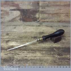 Vintage Ebony Brass Pad Saw With Good Blade - Good Condition