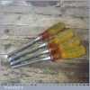 4 No: Marples Shamrock Carpenter’s Bevel Edge Chisels ¼” to ½” - Sharpened