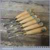 Set 6 No: Robert Sorby Kangaroo Vintage Wood Carving Chisels - Sharpened