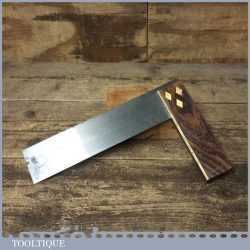 Vintage Joseph Marples Carpenters 9” Rosewood Brass Try Square - Good Condition