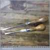 2 No: Vintage Cabinet Makers Beechwood Screwdrivers - Good Condition