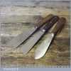 2 No: Vintage Scrapers Plus 1 No: Putty Knife Rosewood Handles - Good Condition