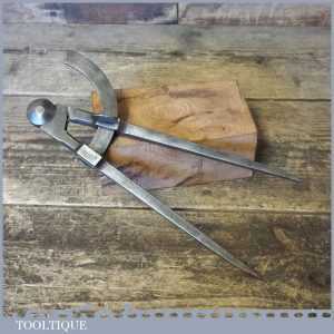 Scarce Vintage Charles Nurse 9” Steel Leatherworking Square Leg Dividers