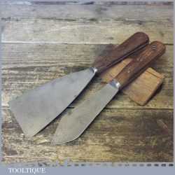 1 No: Vintage Scraper Plus 1 No: Putty Knife Rosewood Handles - Good Condition