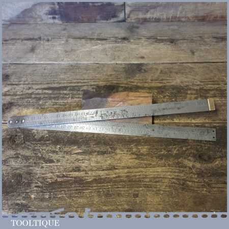 Vintage German 2ft Metric/Imperial Folding Steel Ruler – Good Condition ...