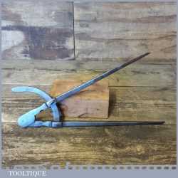 Vintage 13” Steel Leatherworking Square Leg Dividers - Good Condition