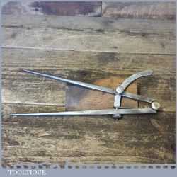 Vintage P S & W USA 9” Cast Steel Leatherworking Square Leg Dividers