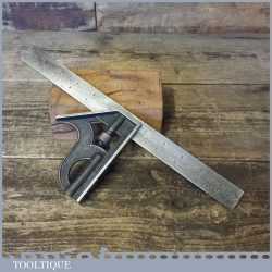 Vintage Union Tool Co USA Steel Adjustable Combination Square - Refurbished