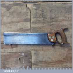 Antique Harrison Bros & Howson 14” Steel Back Bench Tenon Saw - Sharpened