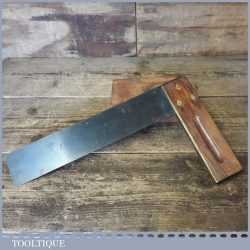 Vintage Joseph Marples 12” Rosewood Brass Try Square - Good Condition