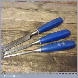 3 No: Marples Bevel Edge Chisels 5/32” 1/ 2” & 1” - Sharpened