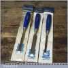 3 No: Record Marples Bevel Edge Chisels 3/8” 1/ 2” & 3/4” - Sharpened