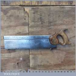 Antique R. Groves & Sons 14” Steel Back Tenon Saw 10 TPI - Sharpened