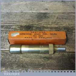 Vintage Boxed Nesthill Brass Grease Oil Gun Old Motorcycle Kits