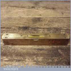 Vintage Wilson Lovatt & Sons 8” Mahogany Brass Spirit Level - Good Condition