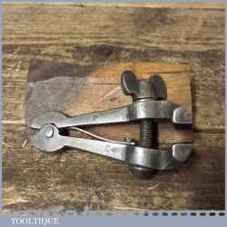 Vintage Spring Loaded Cast Steel Hand Vice - Broad Arrow Dated 1948